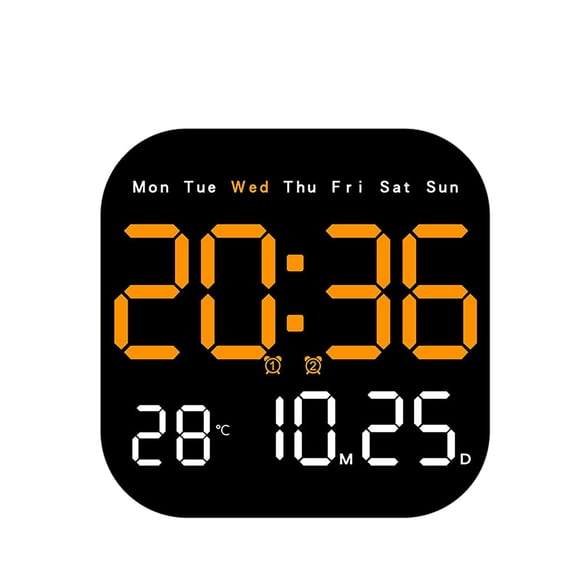 Multifunctional Digital Alarm Clock for Home & Office，Remote Control, 10 Manual Speed Settings, Concealed Stand, Large-screen Display, Timer Function.