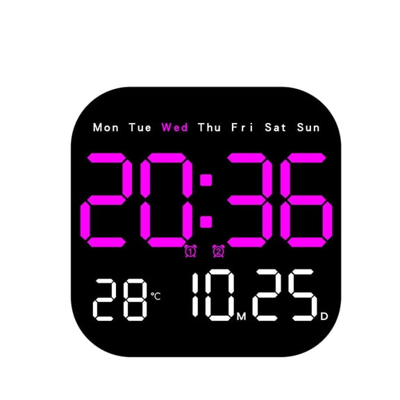 Multifunctional Digital Alarm Clock for Home & Office,Remote Control, 10 Manual Speed Settings, Concealed Stand, Large-screen Display, Timer Function.