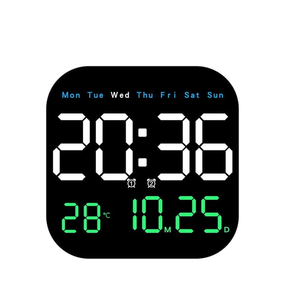 Multifunctional Digital Alarm Clock for Home & Office，Remote Control, 10 Manual Speed Settings, Concealed Stand, Large-screen Display, Timer Function.