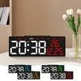thumbnail image 1 of Multifunctional Digital Alarm Clock with Temperature Display - Dual Power Source Adjustable Brightness Desktop Essential, 1 of 7