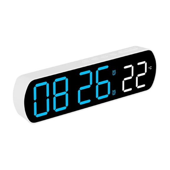 Multifunctional Digital Alarm Clock with Temperature Display Jump Second Timer Voice Control LED Clock for Living Room
