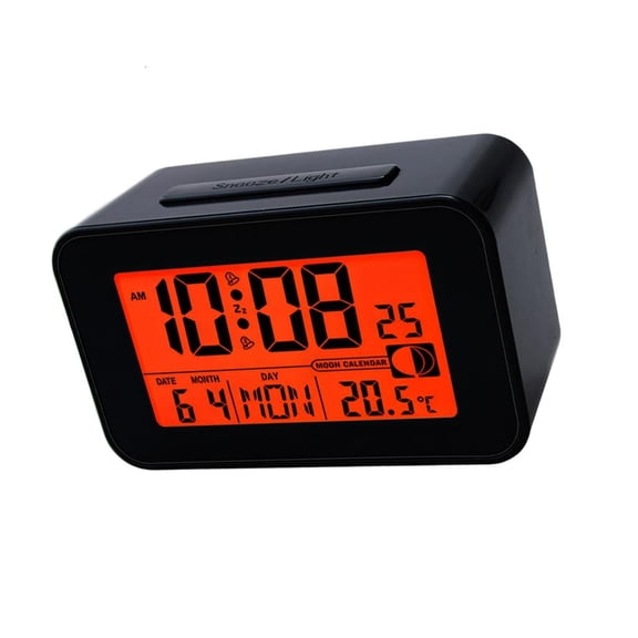 Multifunctional Digital Clock with Large LCD Screen Night Light Calendar Temperature and Week Display for Home Decors