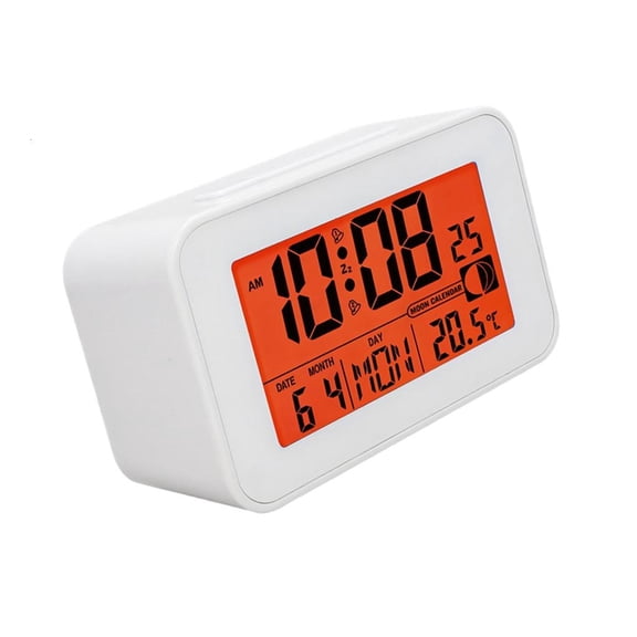 Multifunctional Digital Clock with Large LCD Screen Night Light Calendar Temperature and Week Display for Home Decors