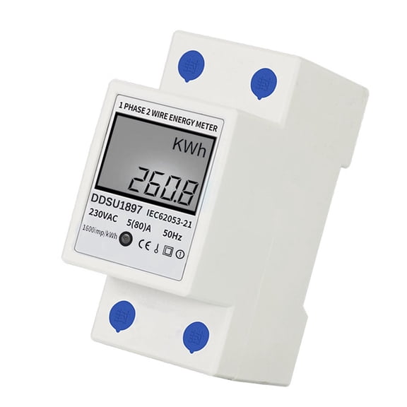 Multifunctional Digital Electric Energy Meter Single Phase DIN Rail Electricity Meter One Phase Two Wire Electrical Meter ,Safe and Easy