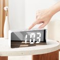 thumbnail image 1 of Multifunctional Digital Led Mirror Alarm Clock with Snooze Function | 12/24H Time & Temperature Display | Adjustable Brightness & Photosensitivity | Usb Rechargeable White Abs Clock, 1 of 6