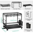 thumbnail image 1 of Multifunctional Dish Drying  - Rustproof, 2-Tier with Drainboard, Space-Saving Design for Kitchen Counter, 1 of 6