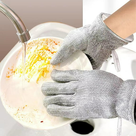 Multifunctional Dishwashing Gloves, Steel Insulated, Leakproof, Frosted Texture, Easy to Rinse, for Kitchen & Car Cleaning, Space-Saving Design
