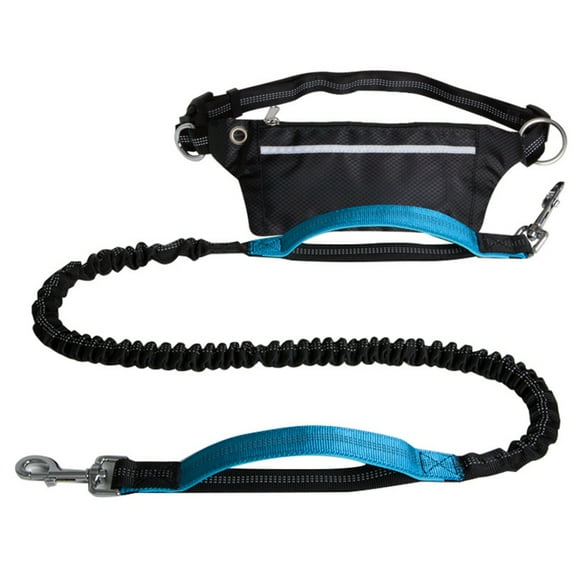 Multifunctional Dog Walking Waist Bag +Long Leash Set for Running Jogging Reflective Sports Waist Pack