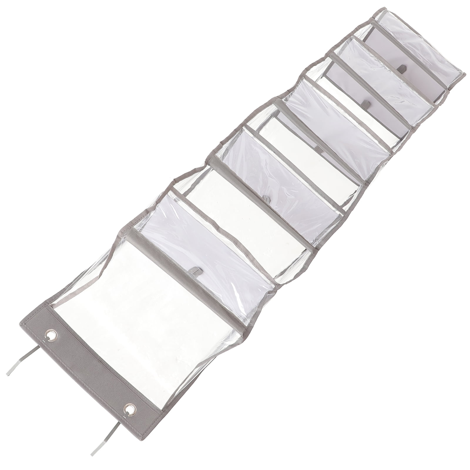 FENGGUIQU Transparent PVC Door Hanging Shoe Organizer Bag, Multi-Layer Space-Saving Storage Solution for Home, Simple and Practical Design