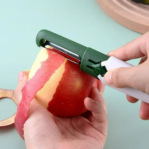 Multifunctional Double-Headed Fruit Knife Peeler Two-In-One Portable Safety Mini Knife Dual-Purpose Peeler White