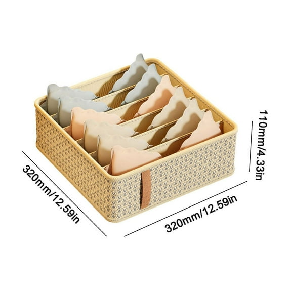 Multifunctional Drawer Organizer Box with Compartments for Underwear Socks Foldable Storage for Home Closet Dresser Small Item Organization Container Bin Holder