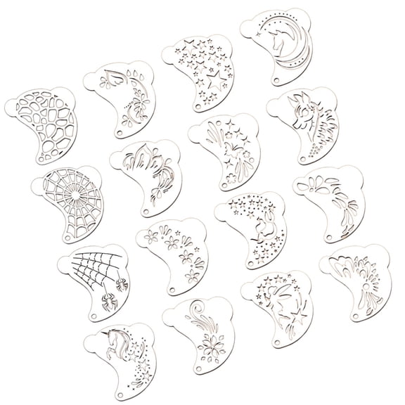 Multifunctional Drawing Decoration Stencil Flexible PET Texture Face Design Template Suitable for Event and Projects