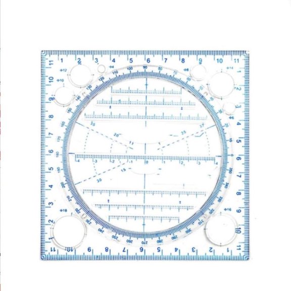 Multifunctional Drawing Template Art Design Construction Drafting Scale Ruler