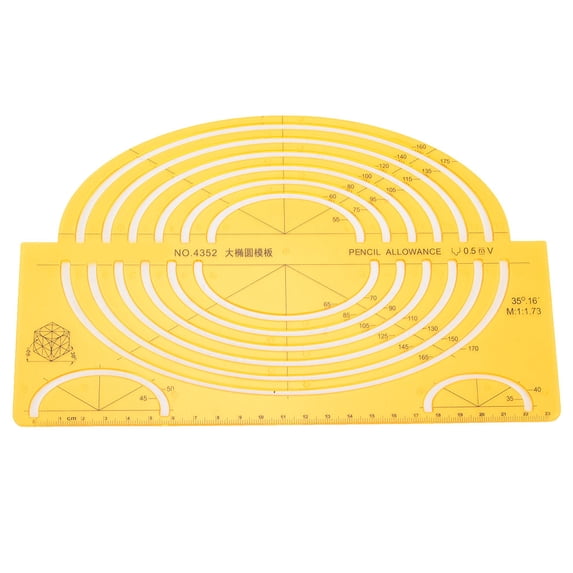 Multifunctional Durable Architectural Design Drawing Template Hollow Geometric Ruler (4352)