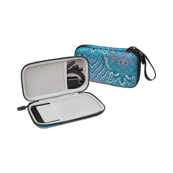 Multifunctional EVA Hard Shell Storage Case For Phone Power Banks And Small Electronics Carrying Case With Pocket