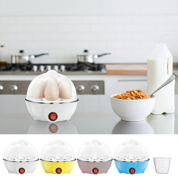 Multifunctional Egg Cooker Steamer with Measuring Cup and Egg Separator for 7 Eggs for Kitchen Supplies(Blue),Hulucky