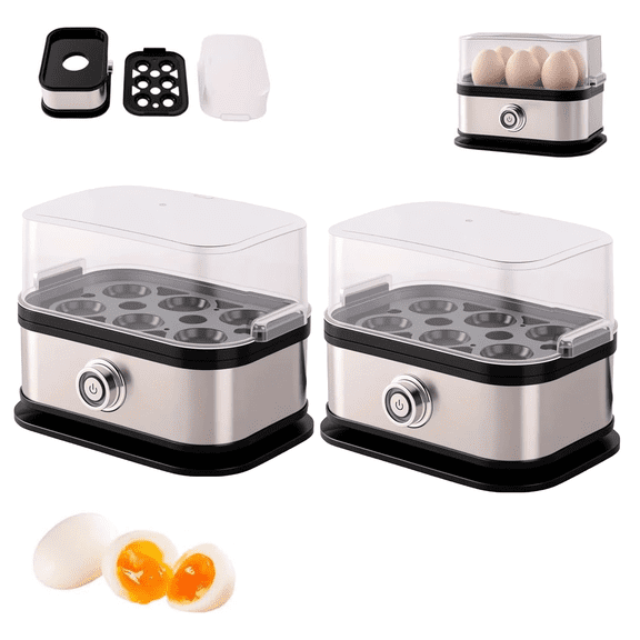 Multifunctional Egg Steamer, 2026 Rapid Electric Eggs Cooker, 6 Egg Capacity, Hard, Medium, Soft Boiled