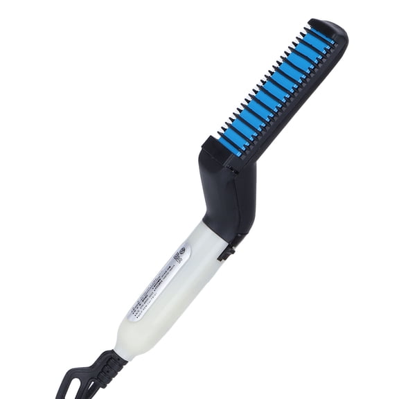 Multifunctional Electric Hair Straightening Brush Heated Straightener Comb for Men and Women, Quick 15s Heating Styling Tool Dual-Use Portable Flat Iron (7.9 inches / 20 cm)
