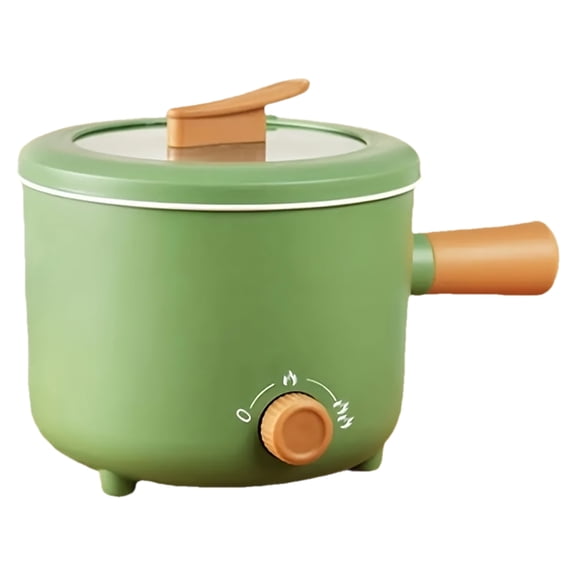 Multifunctional Electric Heating Hot Pot with Non-Stick Pan, Dual Heat Insulation Rapid Heating Cooker for Boiling Noodles Frying Stewing Deep-Frying, Easy Clean Portable Electric Cookpot