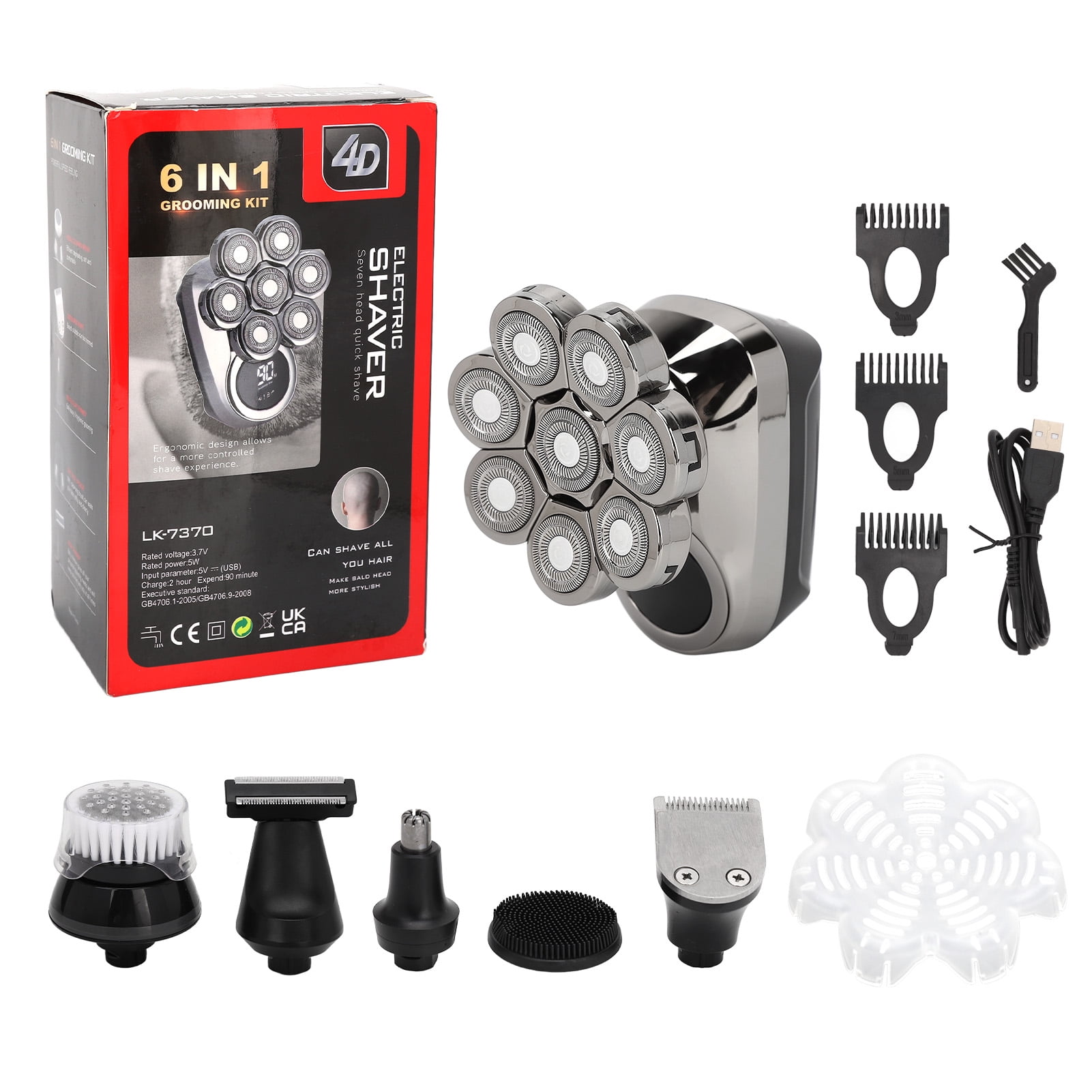 Multifunctional Electric Shaver Digital Display USB Charging Upgraded