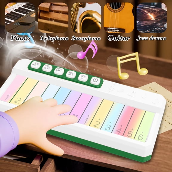 Multifunctional Electronic Organ Toy,15 Keys Musical Piano,Color Light Accompaniment,Record Playback Function,Portable Lightweight Design,Safe Sturdy Plastic,Music Sense Development Toys
