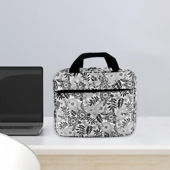 Multifunctional Embroidery Project Bag Embroidery Kits Storage Bag Case Sewing Tool Travel Container for Embroidery Floss Crochet Hooks Yarn White Base