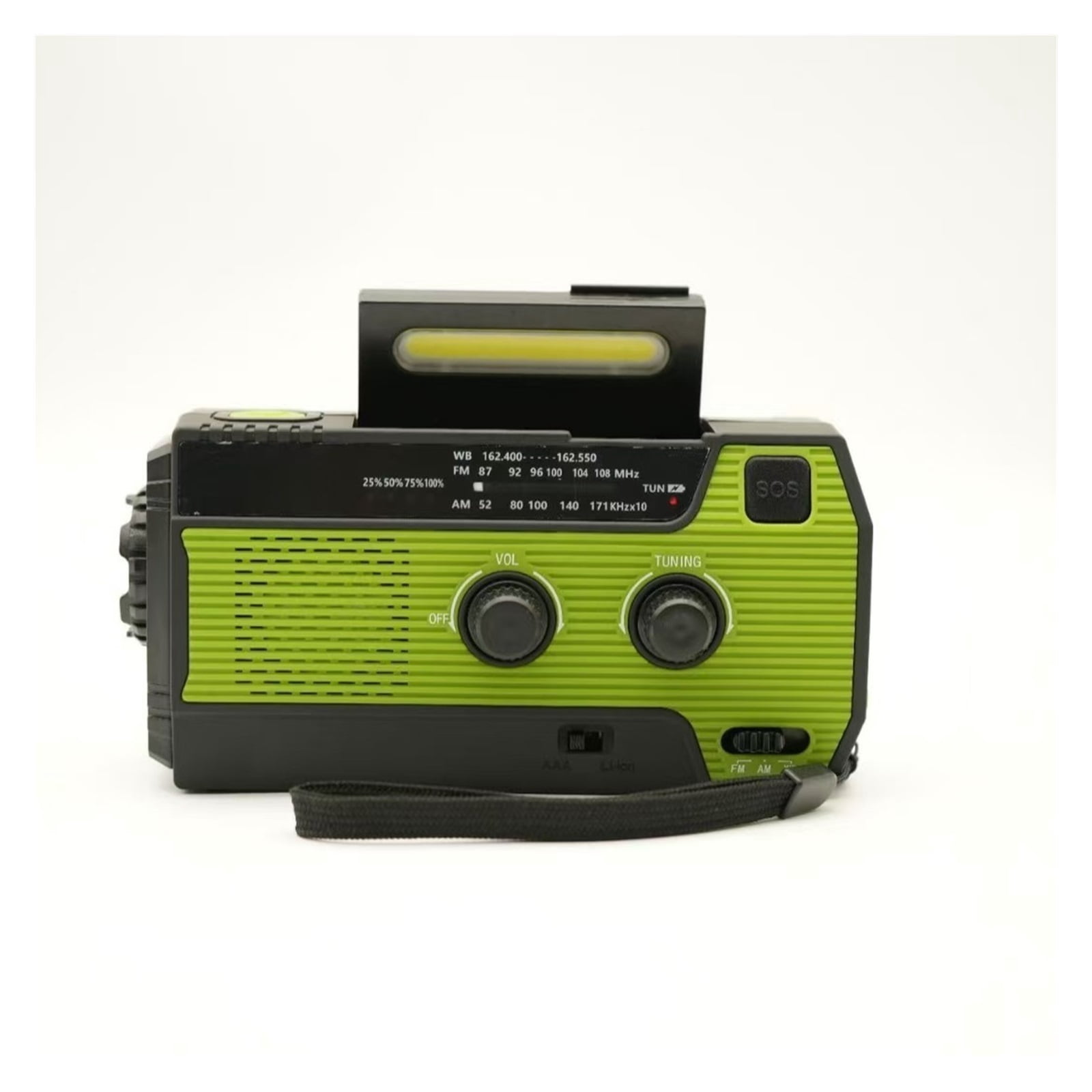 Multifunctional Emergency Radio, Hand-cranked Generator, Solar Charging, Outdoor Lighting, Disaster Prevention