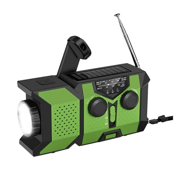 Multifunctional Emergency with NOAA Weather Alerts AM FM WB Reception and Backup Power Source