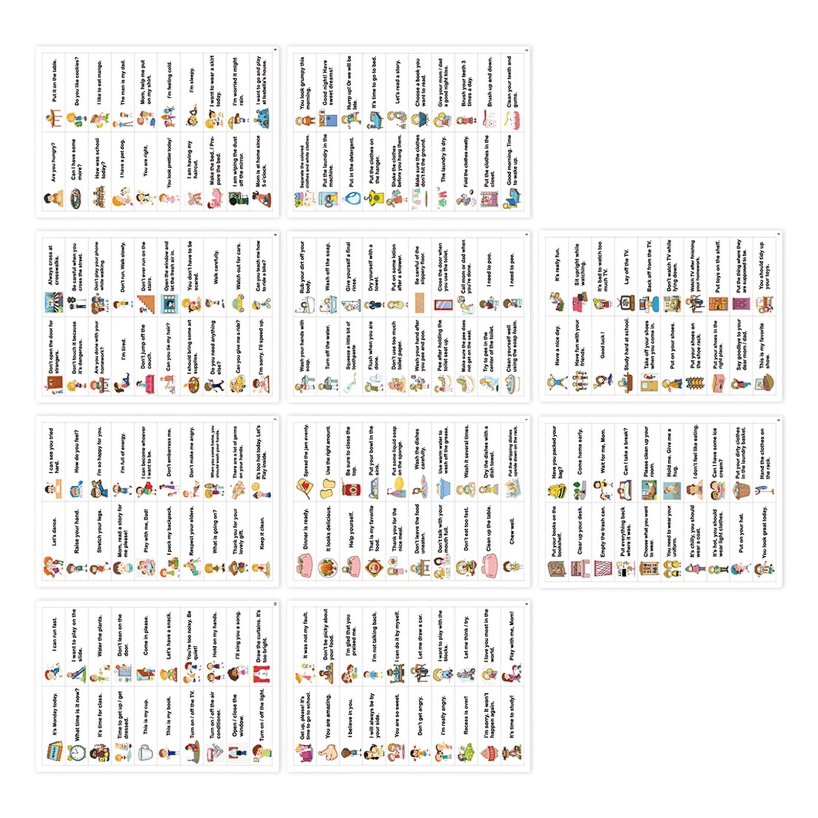 Multifunctional English Vocabulary Labels - Adhesive Language Stickers ...