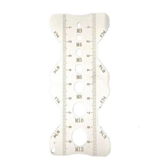 Multifunctional Etch Caliper Gauge Stainless Steel for Measuring Screw Pitches Length Diameter and Thread Dimension