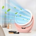 thumbnail image 1 of Multifunctional Fan With Mirror Under $5! Yannianjz Vanity Mirror with Fan and Lights, 3 in 1 Makeup Mirror with LED Light Ring, Portable Desk Fan for Dorm, Bedside, Travel, USB Powered, 1 of 9