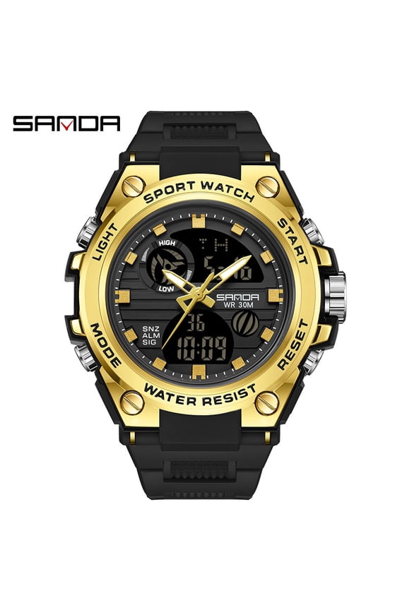 Multifunctional Fashion Multifunctional Sports Watch Waterproof Dual Display Luminous Electronic Watch Hot Sale