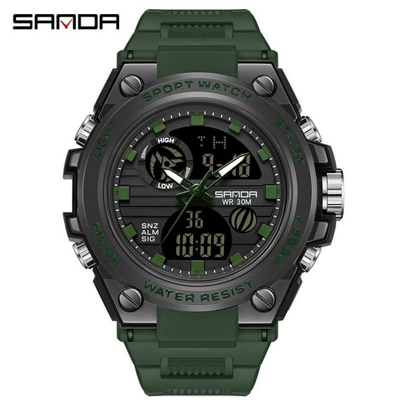 Multifunctional Fashion Multifunctional Sports Watch Waterproof Dual Display Luminous Electronic Watch Hot Sale