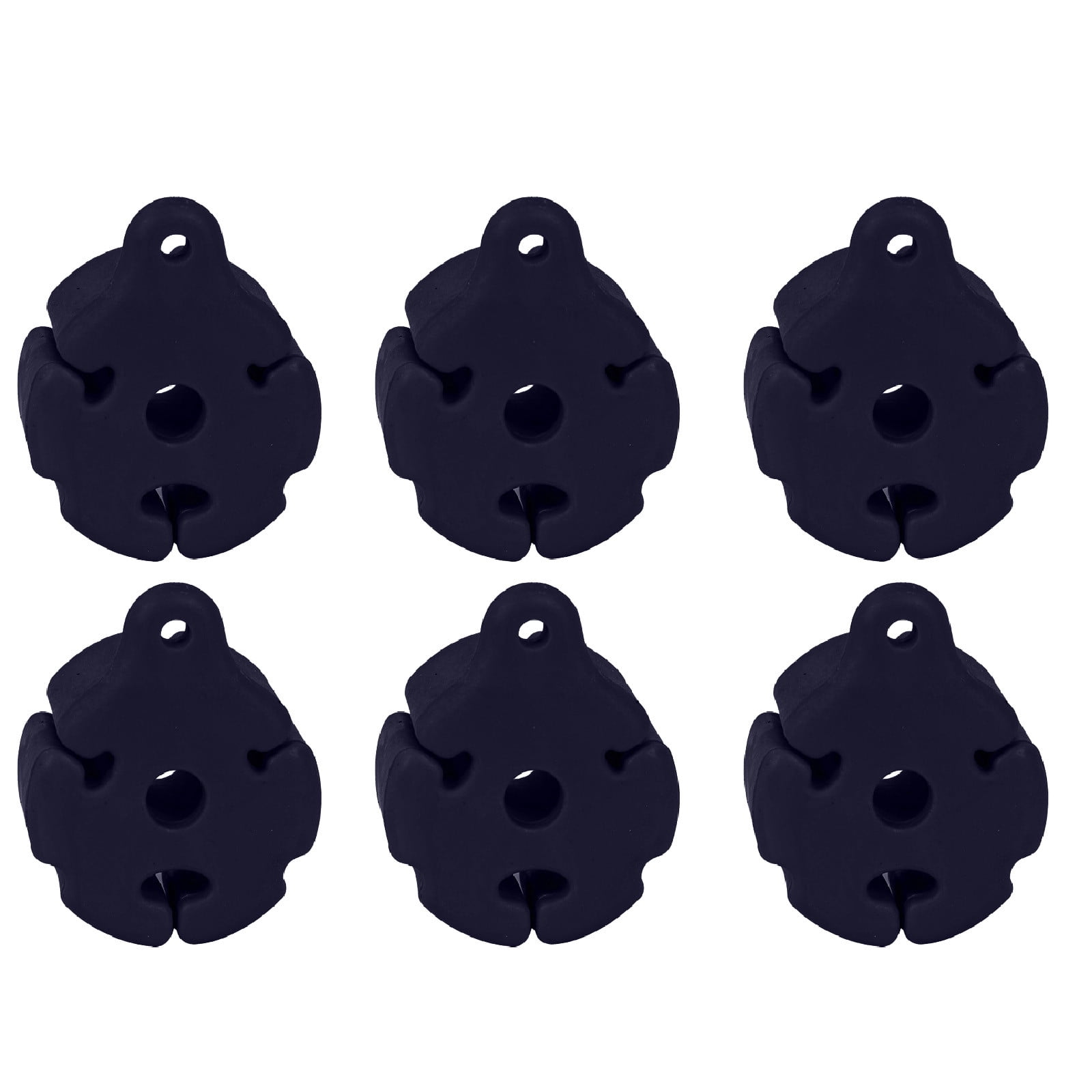 6-Piece Silicone Fishing Rod Holder Straps Portable Pole Clip Set ...