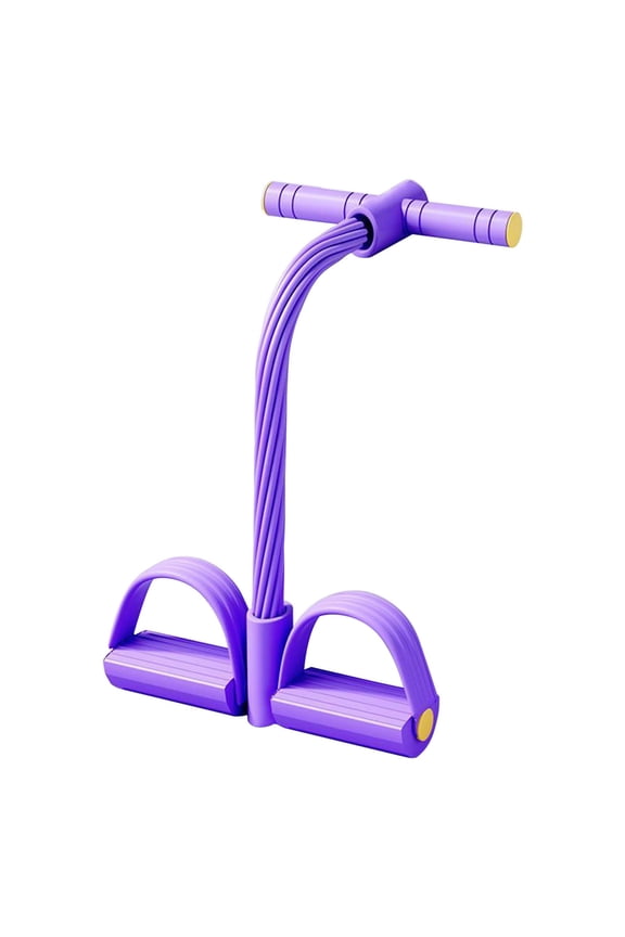 Multifunctional Fitness Resistance Belt for Core Strength & Pelvic Health - 10-tube Pedal Ankle Joint Tractor, Non-Slip Grip, Home & Office Workout, Sit Up Leg Stretching Rope Exercise Belt