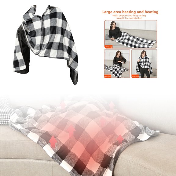 Multifunctional Flannel Warming Blanket and Versatile Soft Heating Shawl for Comfort