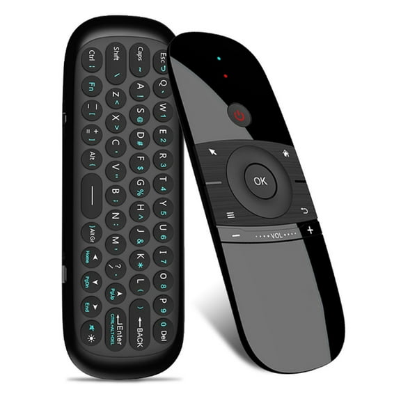 Voice-Controlled Air Mouse Remote, Rechargeable Wireless Device With Backlit Keyboard For Seamless Navigation
