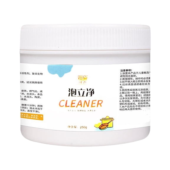 Multifunctional Foam Cleaner Powder for Kitchen, Toilet Net Foam Cleaner for Porcelain Tiles, Grease and Rust Remover 250g