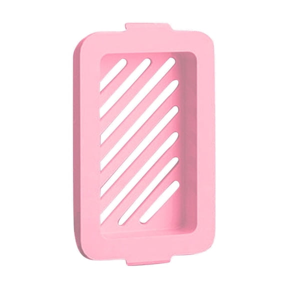 Multifunctional Foaming Soap Dish - Pink Silicone Soap Holder with Drainage Design for Bathroom, Kitchen, Shower, Countertop - Easy to Clean, Space-Saving Soap Saver for Bar Soaps