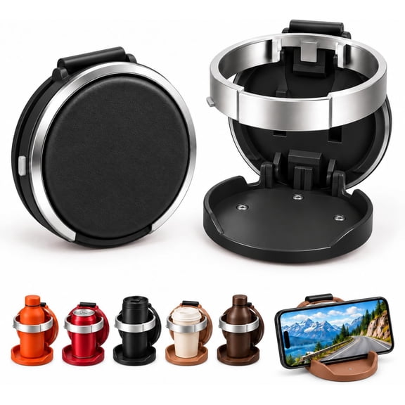 Multifunctional Foldable Car Door Cup Holder, 2-in-1 Drink & Phone Holder