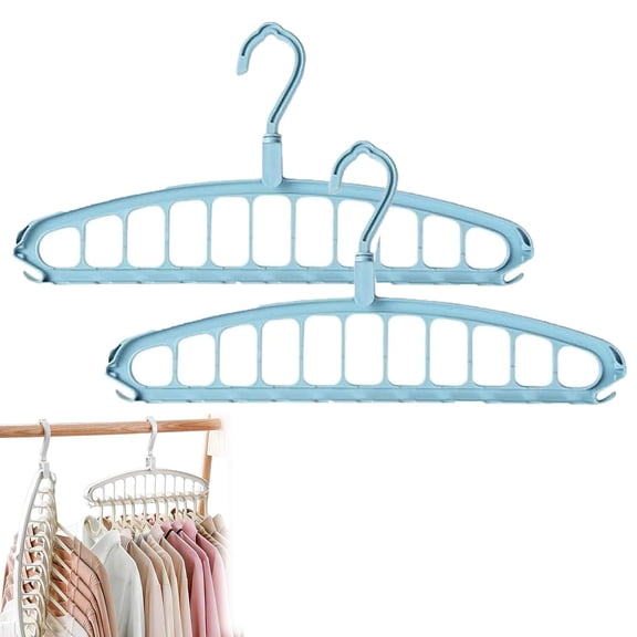 Multifunctional Foldable Clothes Hanger with 11-Hole,11-Hole Multi-Functional Rotating Clothes Hanger,360° Rotation Hooks,Saving and Cascading Features,for Closet Organizers and Storage.