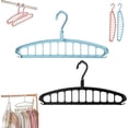 thumbnail image 1 of Multifunctional Foldable Clothes Hanger with 11-Hole, Multi-Functional Foldable Clothes Hanger Home, 360° Rotation Hooks, Space Saving, Wardrobe Organizer for Shirts Coats Pants, 1 of 8