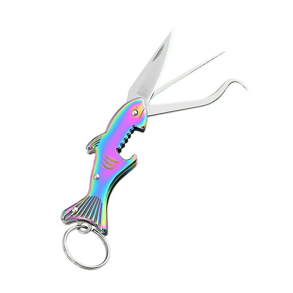 Multifunctional Foldable Keychain, Stainless Steel Toothpick Knife Pick Teeth Tool, Carry-fine Tooth Hook Crochet Can Open Bottle Buckle Teeth, EDC Multi-tool