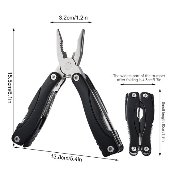 Multifunctional Foldable Mini Pliers - Portable Combination Pliers with Cutters, Knife, Screwdrivers, Fire Truck Mounted Tool for Outdoor Climbing, Camping, Emergency Use