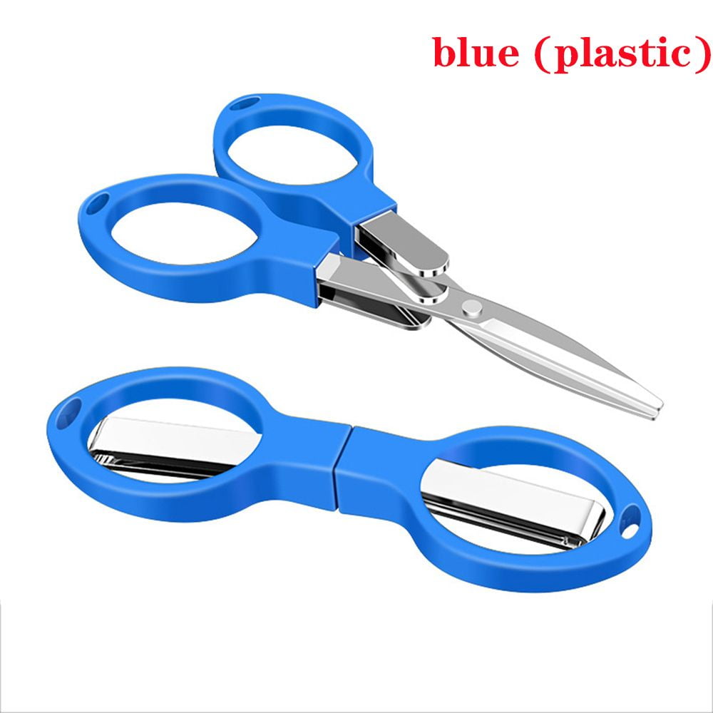 Multifunctional Foldable Pesca Accessories Stainless Steel Fish Tackle Gear  PE Line Cutter Scissors Fly Fishing Cut Tool SILVERY (METAL) 