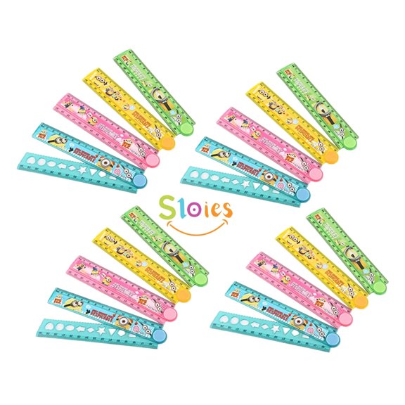 Multifunctional Foldable Scale For Kids Unbreakable Foldable & Adjustable Scale | Pack Of 30