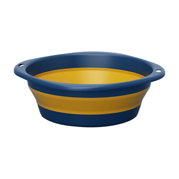 Multifunctional Foldable Washbasin Collapsible Portable Wash Basin Dishpan Outdoor Travel Portable Washbasin for Rv, Camping, Marine Dark Blue