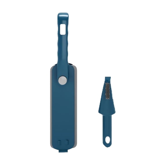 Multifunctional Folding Cleaning Brush Kit with Detachable Fine Fiber Sweeping Surface for Home, Kitchen, Bathroom, Shower & Tile Grout, Includes Window & Surface Scrapers, Microfiber Cloths