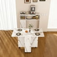 thumbnail image 1 of Multifunctional Folding Dining Table with Storage, Modern Kitchen Table with Wall-Mounted Sideboard for Small Apartments, 1 of 8
