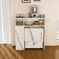 thumbnail image 1 of Multifunctional Folding Dining Table with Wall-Mounted Sideboard and Storage for Small Apartments, White, 1 of 10